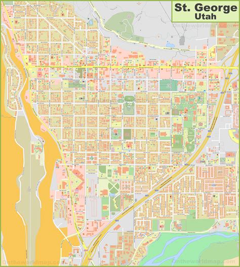 Large detailed map of St. George - Ontheworldmap.com