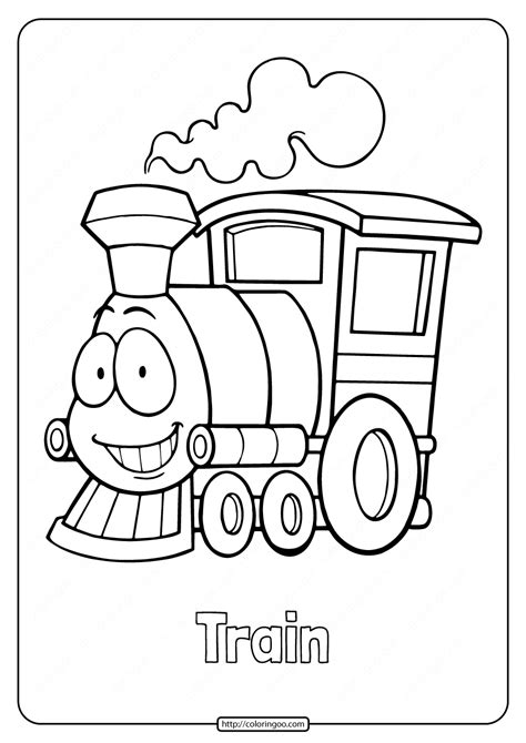 Number Train Coloring Page