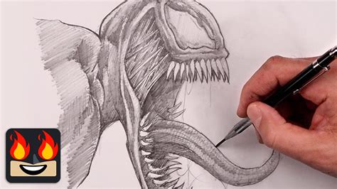 How To Draw Venom | Step-by-Step Tutorial - YouTube