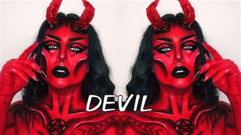 CLASSIC RED DEVIL MAKEUP/BODY PAINT | HALLOWEEN 2020 - YouTube