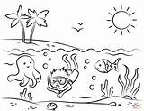 beach coloring Pages free printable Home  Tropical sketch template