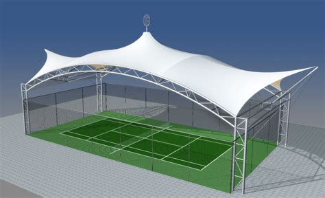 Tensile Membrane Structure Stadium Roof Badminton Court - China Badminton Court and Tensile ...