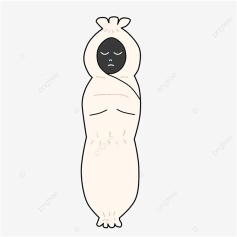 Muslim Corpse Covered With Shroud, Dead Body, Corpse, Pocong PNG Transparent Clipart Image and ...