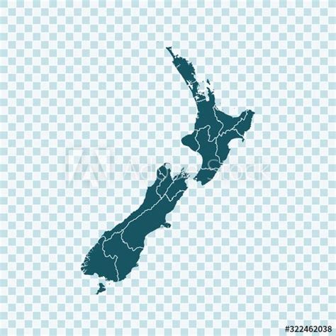 map of New Zealand | Map of new zealand, New zealand, Stock vector