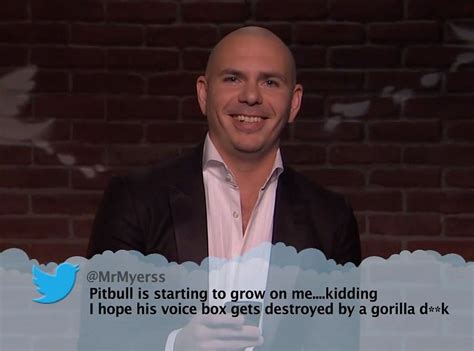 Pitbull from Celebrity Mean Tweets From Jimmy Kimmel Live! | E! News