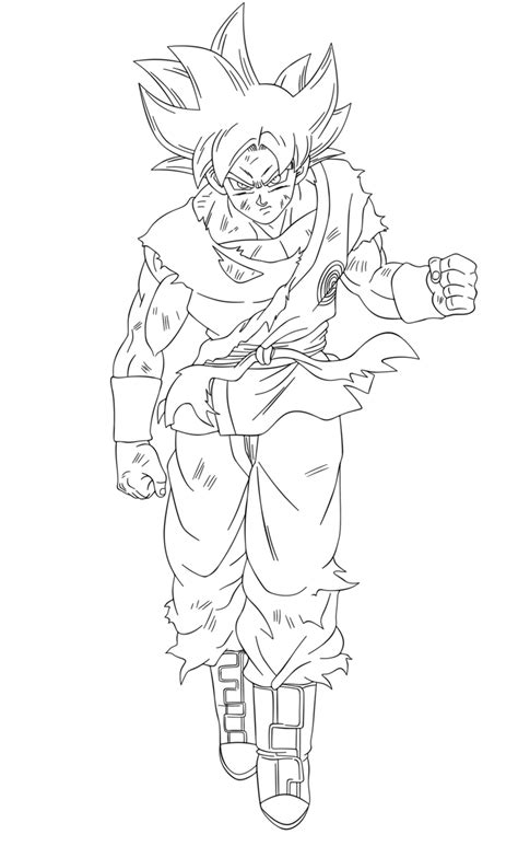 Goku Ultra Instinct Coloring Pages - Coloring Home