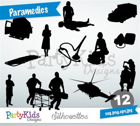 Paramedics Silhouettes, SVG Paramedics, Instant Download, svg, png, jpg ...