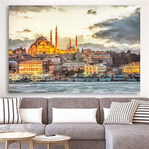 Istanbul Dusk Canvas Large Art Painting Poster Wall Art | Etsy | Large art, Painting, Art painting