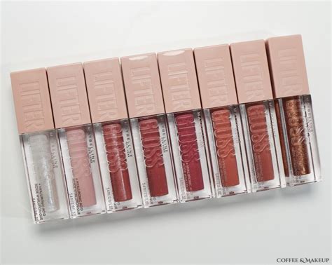 Swatches: Maybelline Lifter Lip Glosses - Coffee & Makeup