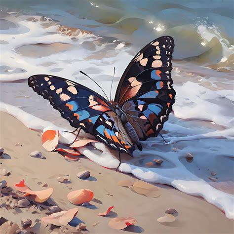 Download Ai Generated, Beach, Butterfly. Royalty-Free Stock ...