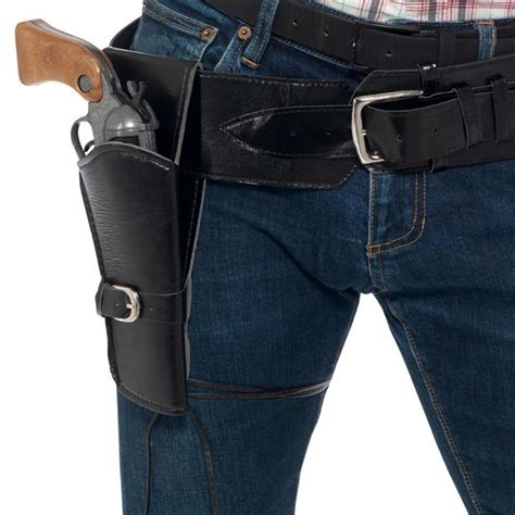 Adult's Single Toy Gun Pistol Holster Belt Cowboy Sheriff Costume Accessory Mens | eBay