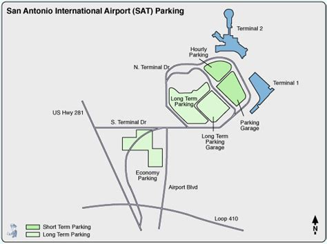 San Antonio Airport Parking | SAT Airport Long Term Parking Rates & Map