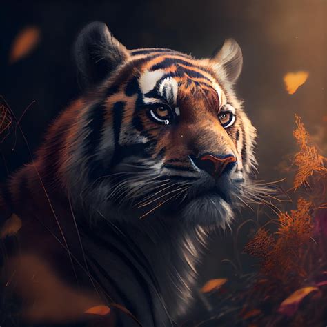 Premium AI Image | Portrait of a tiger in the forest Tiger in the ...