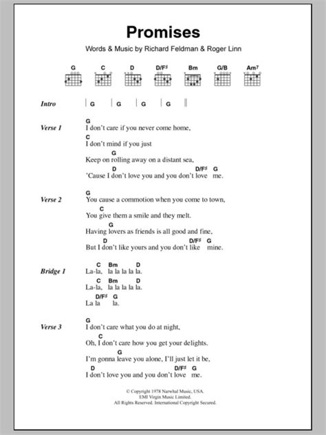 Promises by Eric Clapton - Guitar Chords/Lyrics - Guitar Instructor