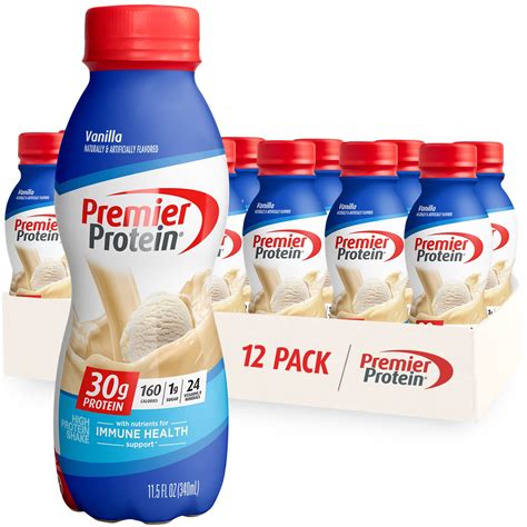 Premier Protein Shake, Vanilla, 30g Protein, 1g Sugar, 24 Vitamins & Minerals, Nutrients to ...