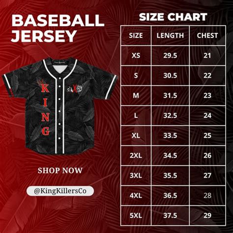 BASEBALL JERSEY SIZE CHART– King Killers