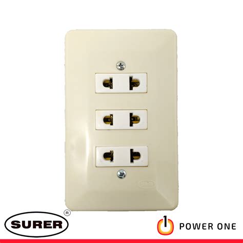 Surer 13-124-3 Gang Convenience Outlet, Flush Type (DIY Series) | (1pc ...