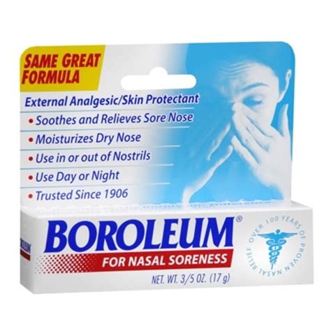 Boroleum Analgesic Ointment Relieves Sore Nose, 0.60 oz, 3 Pack ...