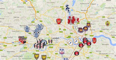 Map Of England Soccer Stadiums - United States Map