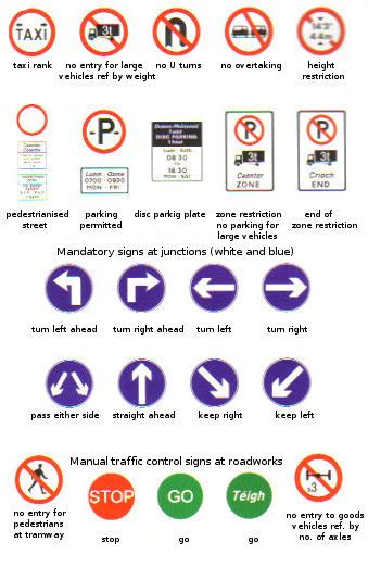 adi theory test | european road signs