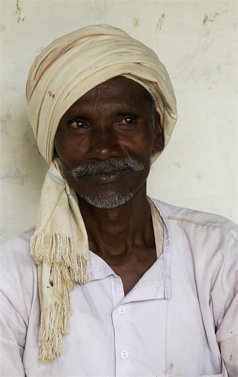 Farmer adivasi (Gondi tribe) with turban Umaria district M.P.India – Atlanta Black Star