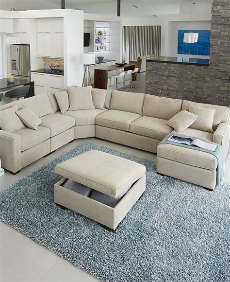 Radley Fabric Sectional Sofa Living Room Furniture Collection ...