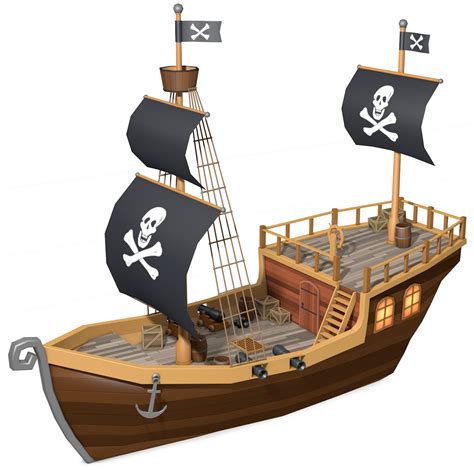 Pirate Ship 3D Model For Sale