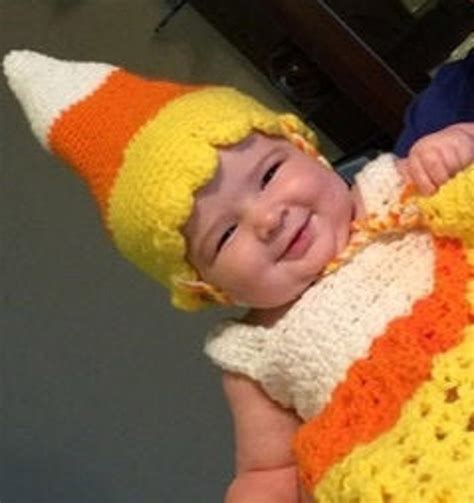 This Crochet Candy Corn Baby Costume Might Be The Cutest Halloween Idea