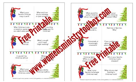 Christmas Table Talk Cards (Free Printable) - Women's Ministry Toolbox