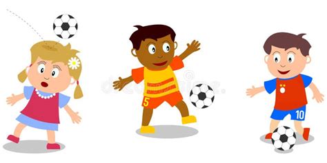 Kids Playing - Soccer stock illustration. Illustration of artistic - 4270003