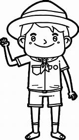 Scout Boy Coloring Page  Wecoloringpagecom sketch template