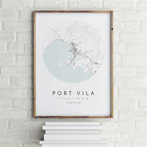 Port Vila Map Port Vila Vanuatu City Map Home Town Map - Etsy