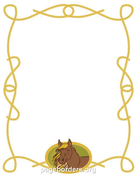 Horse Border: Clip Art, Page Border, and Vector Graphics | Clip art borders, Page borders ...