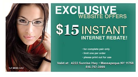 Eyeglasses PROMOTIONS, Coupons and Deals-Massapequa Nassau Long Island Eye Exams