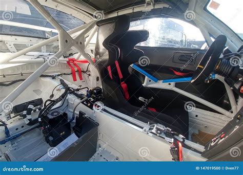 Moscow, Russia - May 05, 2019: Real Interior of White Porsche 911 GT3 ...