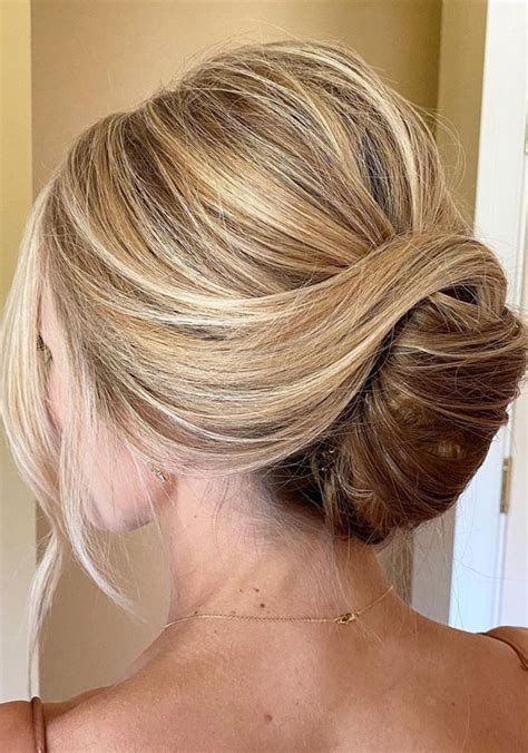 54 Cute Updo Hairstyles That Are Trendy for 2021 : modern French twist