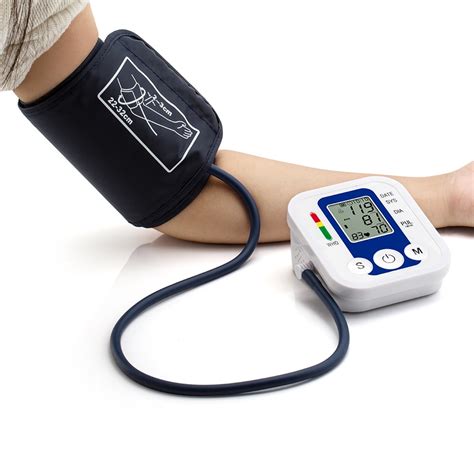 Digital Arm Blood Pressure Monitor Portable Automatic LCD Heart Beat Rate Pulse Display Meter ...