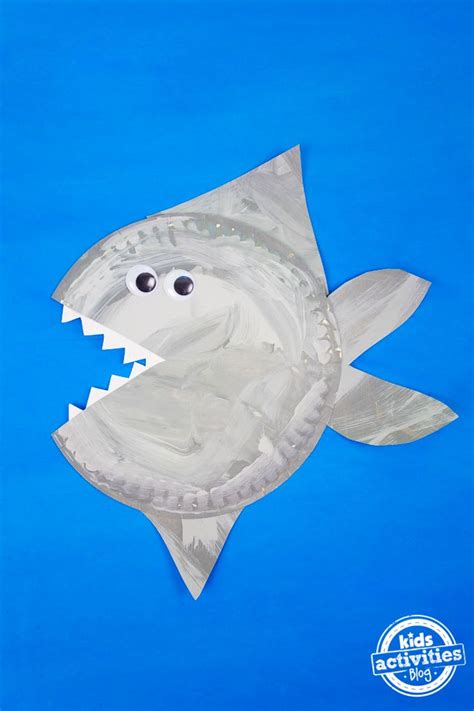 Shark Paper Plate Craft Paper Plate Crafts For Kids, Summer Crafts For Kids, Art For Kids, Craft ...