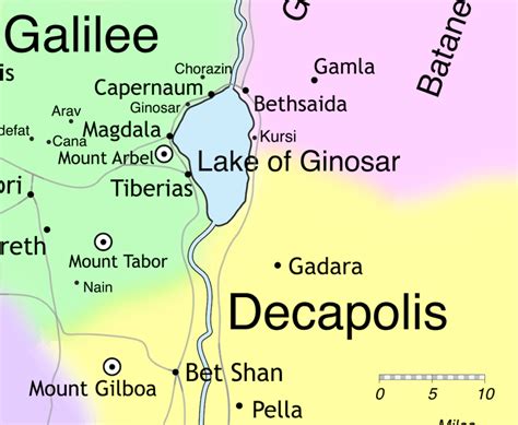 Bethsaida Map Sea Of Galilee