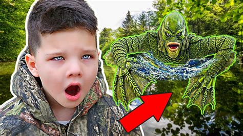 POND MONSTER in OUR YARD! POND MONSTER EGGS FOUND! - YouTube