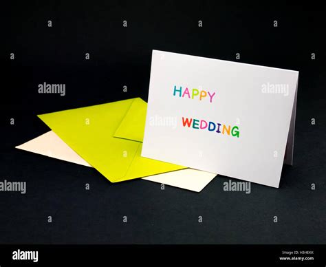 Message Card for Your Family and Friends; Happy Wedding Stock Photo - Alamy