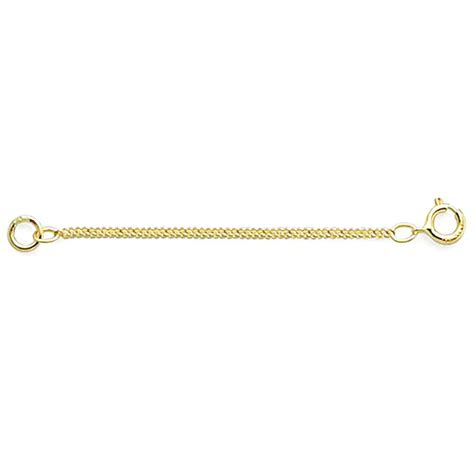 14K Yellow Gold Rope Chain Necklace Extender Clasp