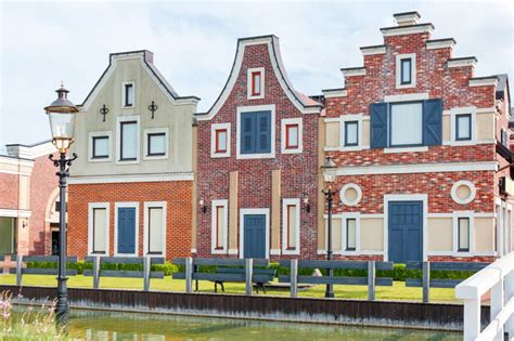 Pedestrian Street in Small European City, View from the Bridge. Small Town in Europe Stock Image ...