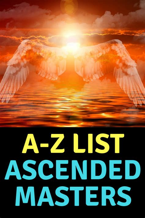 List of 40 Archangels and Ascended Masters | Ascended masters ...