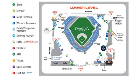 Comerica Park Seating Map | Detroit Tigers