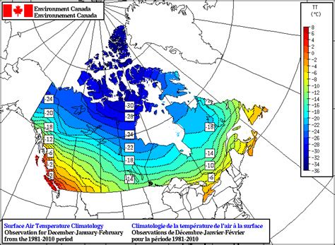 Current Temperature Canada Map