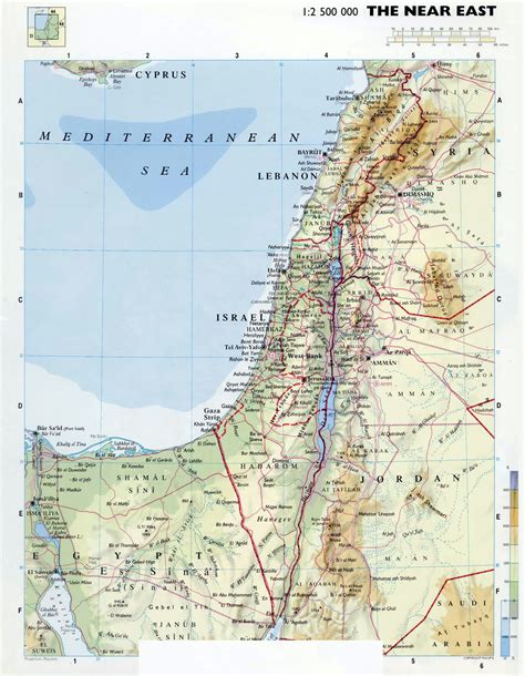 Physical Map Of Israel - Living Room Design 2020