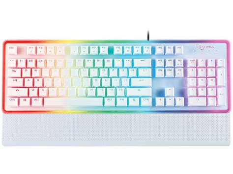 Rosewill RGB Gaming Keyboard, Wired, Membrane Mechanical, White, NEON K51W | Keyboard, Computer ...