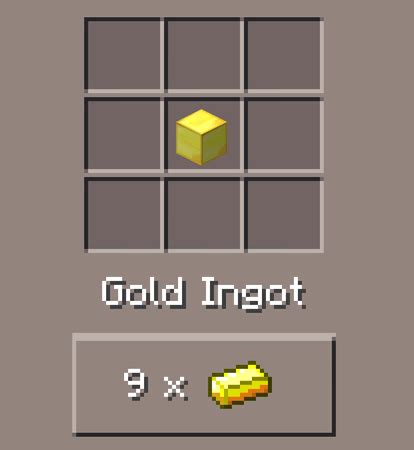 Gold Ingot: Minecraft Pocket Edition: CanTeach