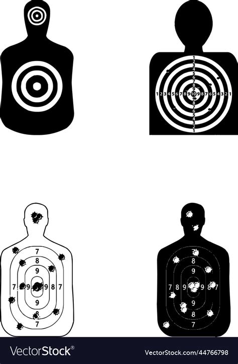 Target shooting icon Royalty Free Vector Image